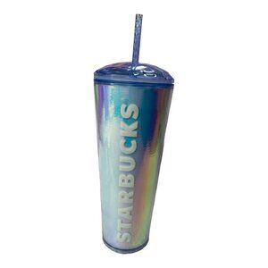 NWT Starbucks~ Iridescent Hologram Dome~ Venti 24 Fl Oz Cold Cup~ Summer 2023